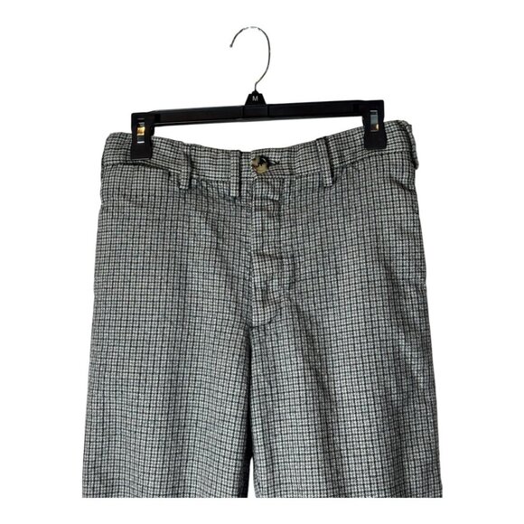 Marni Pants Women 12 Gray Black Check‎ Virgin Wool Straight Leg Trousers Luxury - Picture 3 of 11